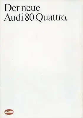 Audi 80 B 2 Quattro Prospekt 3.1983