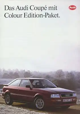 Audi Coupé B 3 mit Colour Edition-Paket Prospekt 11.1992
