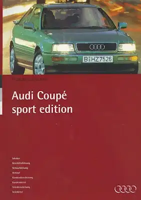 Audi Coupé B 3 Sport edition Produkt Information 3.1994