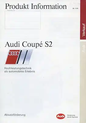 Audi Coupé S 2 B 3 Produkt Information 8.1990