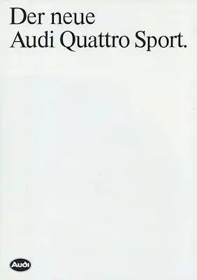 Audi Quattro Sport Prospekt 8.1983