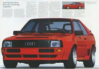 Audi Quattro Sport Prospekt 8.1983