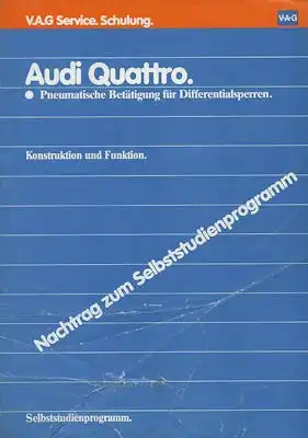 Audi Quattro Reparaturanleitung 6.1981