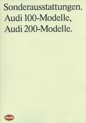 Audi 100 / 200 C 3 Sonderausstattung Prospekt 1.1990