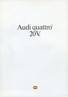 Audi Quattro 20 V Prospekt 2.1989