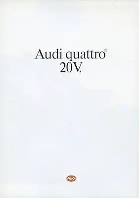 Audi Quattro 20 V Prospekt 1.1990