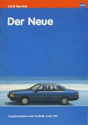 Audi 100 C 3 internes Prospekt 6.1982