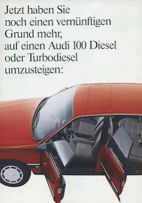 Audi 100 C 3 Diesel Prospekt 6.1987