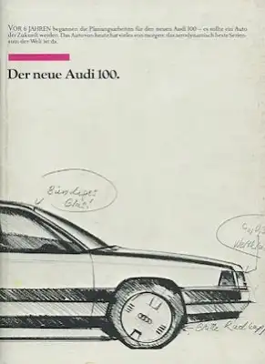 Audi 100 C 3 Prospekt 8.1982