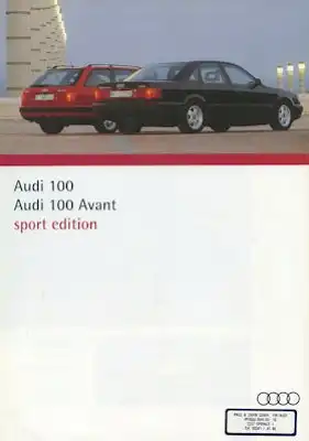 Audi 100 C 4 Sport Edition Prospekt 8.1993