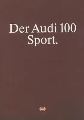 Audi 100 C 3 Sport Prospekt 6.1990