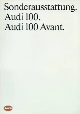 Audi 100 C 3 Sonderausstattung Prospekt 7.1986