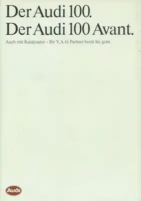Audi 100 C 3 / Avant Prospekt 1.1987