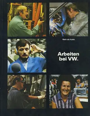 VW Mehr als Autos, Arbeiten bei VW Broschüre 12.1975