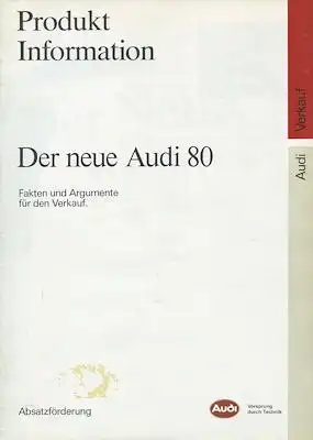 Audi 80 B 3 Produkt Information 7.1986