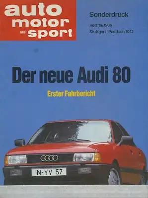 Audi 80 B 3 Test 9.1986