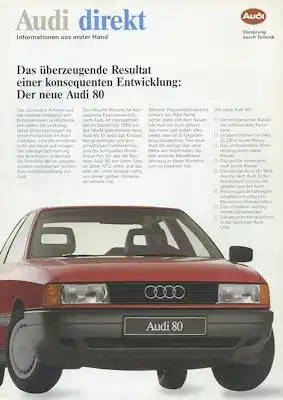 Audi 80 B 3 Prospekt 12.1987