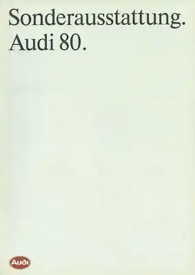 Audi 80 B 3 Sonderausstattung Prospekt 7.1987
