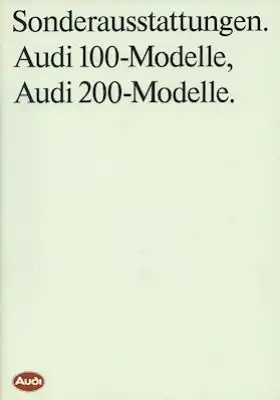 Audi 100 / 200 C 3 Sonderausstattung Prospekt 5.1990
