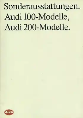 Audi 100 / 200 C 3 Sonderausstattung Prospekt 7.1989