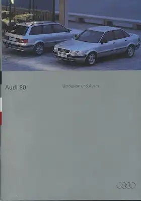 Audi 80 / Avant B 4 Prospekt 7.1994