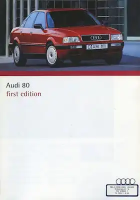 Audi 80 B 4 First Edition Prospekt 8.1993