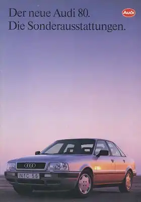 Audi 80 B 4 Sonderausstattung Prospekt 7.1991