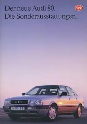 Audi 80 B 4 Sonderausstattung Prospekt 1.1992