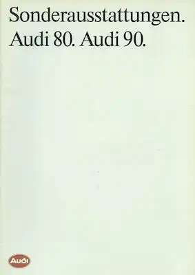 Audi 80 / 90 B 3 Sonderausstattung Prospekt 7.1988