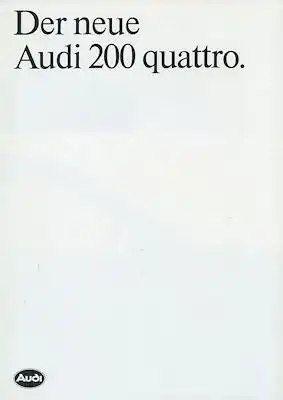 Audi 200 Quattro C 3 Prospekt ca. 1985