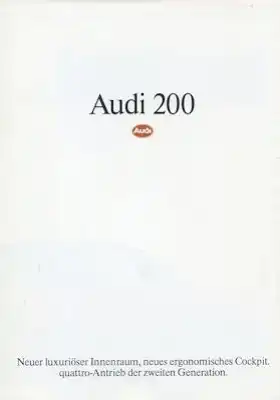 Audi 200 C 3 Prospekt 1.1988