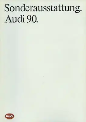 Audi 90 B 3 Sonderausstattung Prospekt 7.1987