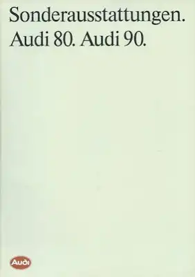 Audi 80 / 90 B 3 Sonderausstattung Prospekt 6.1990