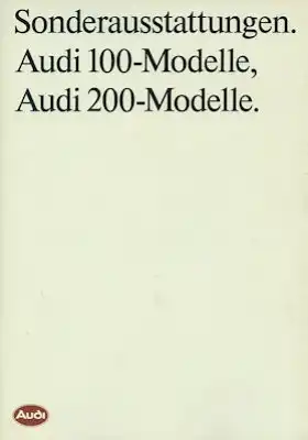 Audi 100 / 200 C 3 Sonderausstattung Prospekt 1.1989