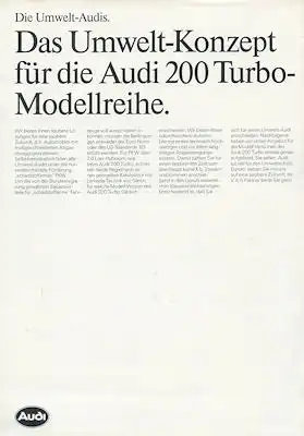 Audi 200 Turbo C 3 Prospekt 1.1986