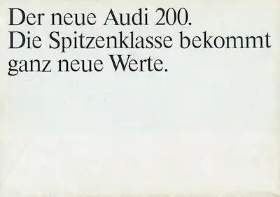 Audi 200 C 3 Prospekt 8.1983