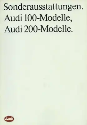 Audi 100 / 200 C 3 Sonderausstattung Prospekt 5.1988