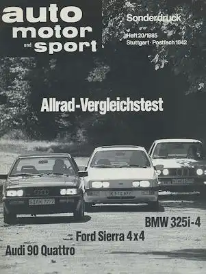 Audi 90 Quattro B 2 Test 1985