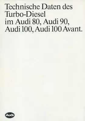 Audi Turbo-Diesel Technische Daten 4.1984