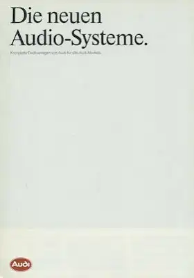 Audi Audio Systeme Prospekt 8.1984