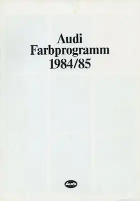 Audi Farben 1984/85