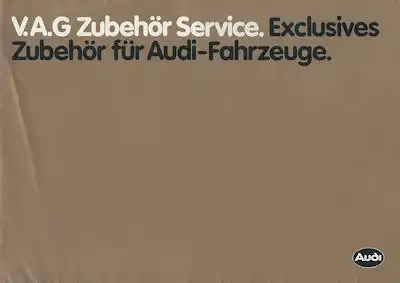 Audi Zubehör Prospekt ca. 1983