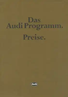 Audi Preisliste 9.1981