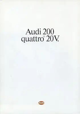 Audi 200 Quattro 20 V Prospekt 2.1989
