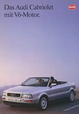 Audi Cabriolet V 6 Prospekt 10.1992