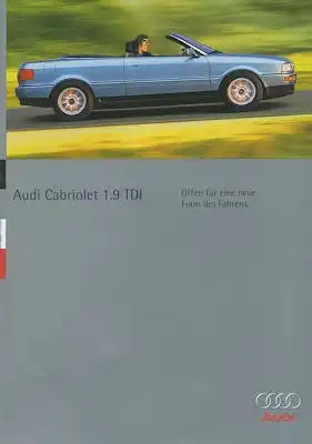 Audi Cabriolet 1.9 TDI Prospekt 6.1995