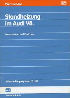 Audi V 8 Reparaturanleitung 3.1989