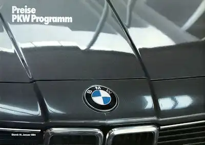 BMW Preisliste 1.1984