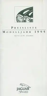 Jaguar / Daimler Preisliste 1995