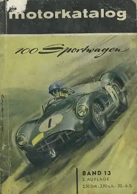 Motorkatalog 100 Sportwagen Band 13 1959/60